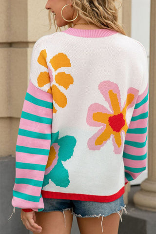 Floral Patterned Sweater