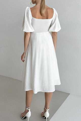 Off-Shoulder Puff Sleeve Dress