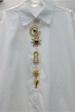 Embellished Button-Down Shirt