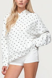 Polka Dot Hooded Sweatshirt