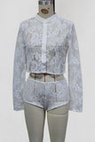 Lace Overlay Short Set