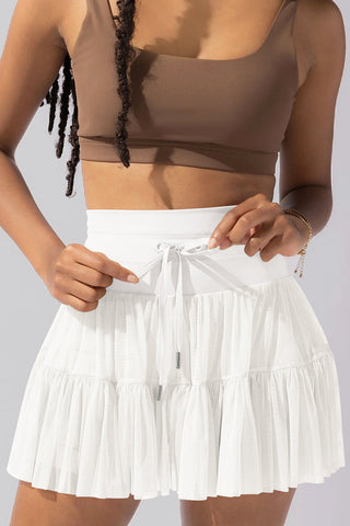 Layered Fringe Mini Skirt