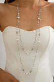 Long Layered Pendant Necklace