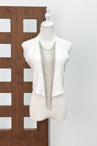 Draped Front Halter Tank