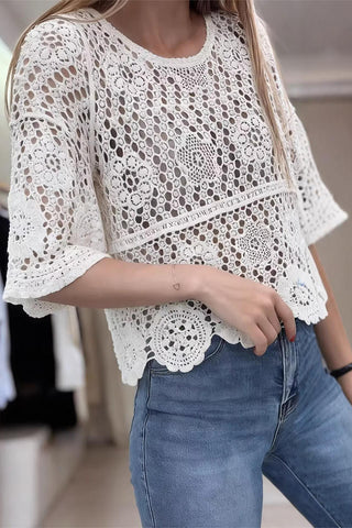 Floral Crochet Blouse