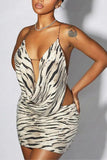 Draped Cowl Neck Skirt Set