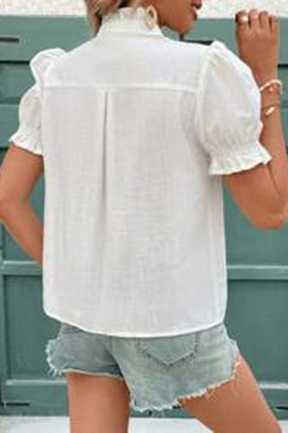 Floral Button-Front T-Shirt