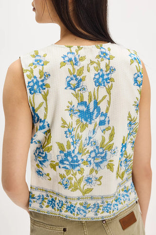 Floral Tie-Front Vest