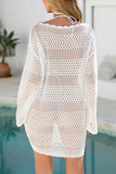 Casual Crochet Knit Cover-Up Dress