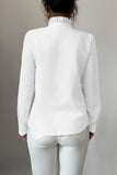 Ruffled Button-Front Blouse