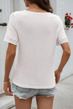 Lace-Trim V-Neck T-Shirt