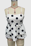 Polka Dot Peplum Camisole