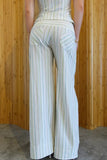 Strapless Striped Pants Set