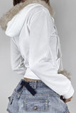 Cozy Zip-Up Jacket with Pom Details