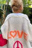 Love & Peace Graphic Cardigan