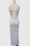 Halter Maxi Crochet Dress