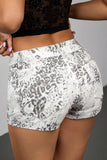 Leopard Print Casual Shorts