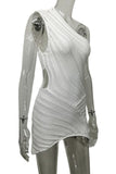 Asymmetric Cut-Out Casual Dress