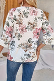 Floral Lace Trim Blouse