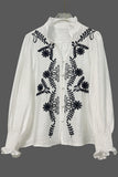 Floral Button-Front Blouse