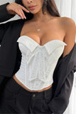 Lace Trim Corset Tank Top