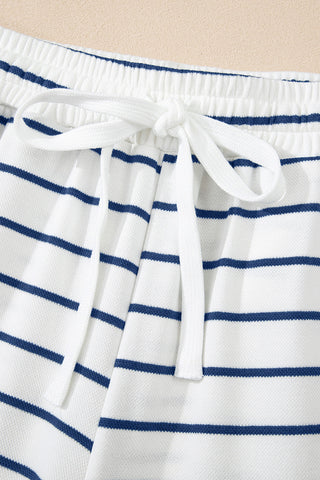 Sleeveless Striped Wide-Leg Set