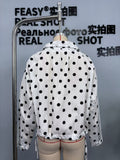 Polka Dot Button-Front Jacket