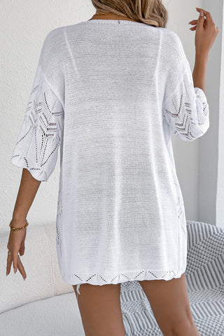 Open-Front Knit Cardigan