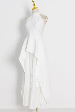 Halter Asymmetrical Skirt Set