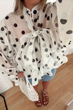 Polka Dot Bow-Tie Blouse