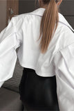 Puff Sleeve Cropped Shirt