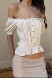 Off-Shoulder Ruffle Trim Camisole