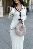 Elegant Ribbed Knit Dress