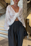 Floral Lace Drape Blouse