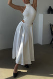 Elegant A-Line Midi Skirt