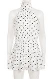 Polka Dot Halter Casual Dress