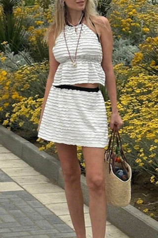 Chic Layered Skirt Set