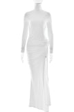 Elegant High-Neck Evening Gown