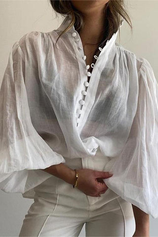 Elegant Button-Front Blouse