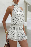 Polka Dot Halter Mini Dress