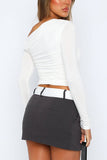 Asymmetric Long-Sleeve Top
