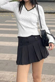 V-Neck Cable Knit Sweater