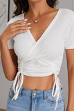 Wrap-Front Ruched Tank Top