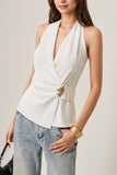 Elegant Wrap Halter Top