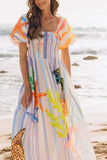 Summer Dress with Ocean Design