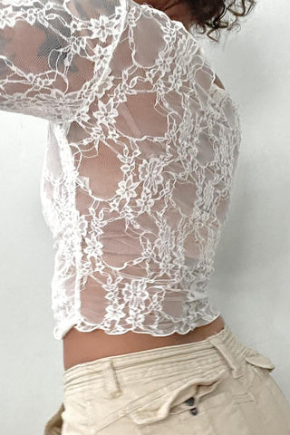 Elegant Lace One-Shoulder Top