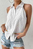 Textured Button-Front Tank Top