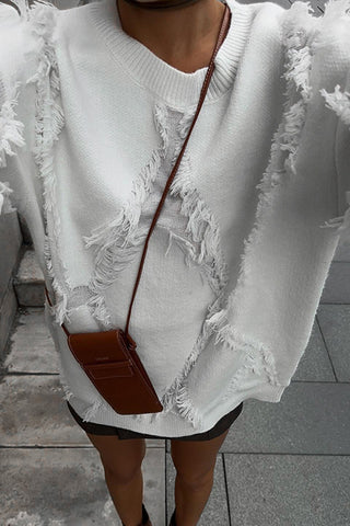 Frayed Detail Sweater