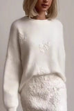 Floral Textured Relaxed Sweater