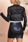 Elegant Lace Long-Sleeve Top